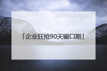 企业狂抢90天窗口期
