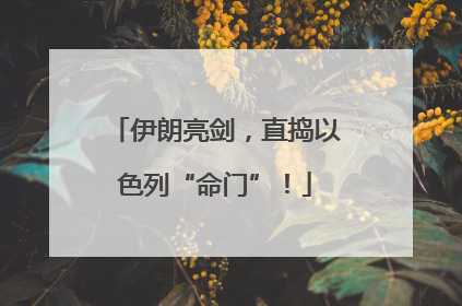 伊朗亮剑，直捣以色列“命门”！