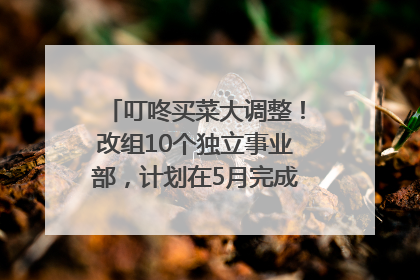 叮咚买菜大调整！改组10个独立事业部，计划在5月完成App端全面改版