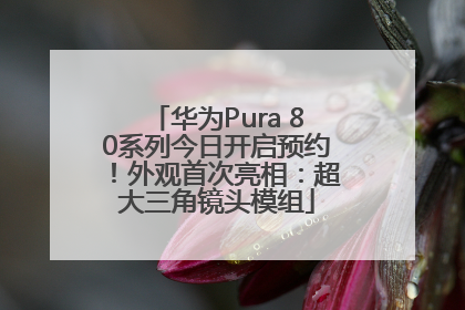 华为Pura 80系列今日开启预约！外观首次亮相：超大三角镜头模组