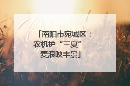 南阳市宛城区：农机护“三夏” 麦浪映丰景