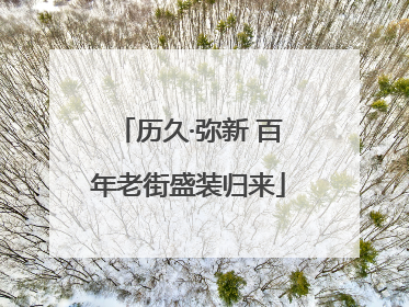 历久·弥新 百年老街盛装归来