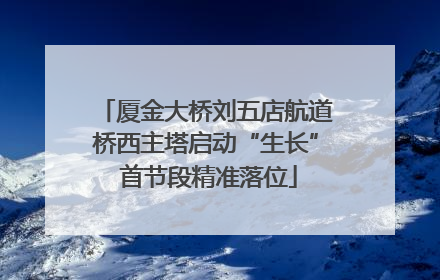 厦金大桥刘五店航道桥西主塔启动“生长” 首节段精准落位