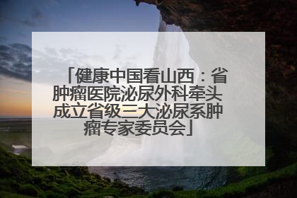 健康中国看山西：省肿瘤医院泌尿外科牵头成立省级三大泌尿系肿瘤专家委员会