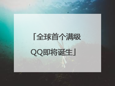 全球首个满级QQ即将诞生