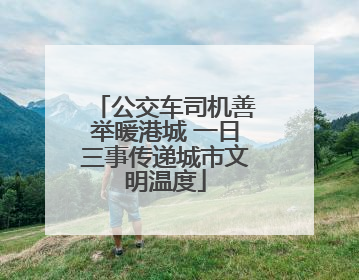 公交车司机善举暖港城 一日三事传递城市文明温度