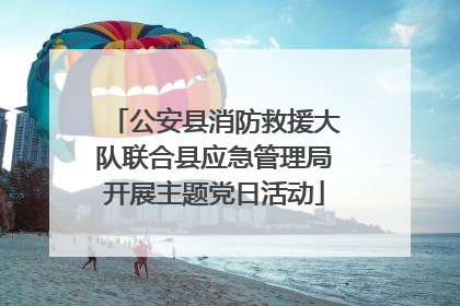 公安县消防救援大队联合县应急管理局开展主题党日活动