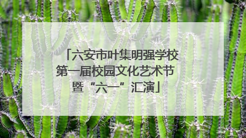 六安市叶集明强学校第一届校园文化艺术节暨“六一”汇演