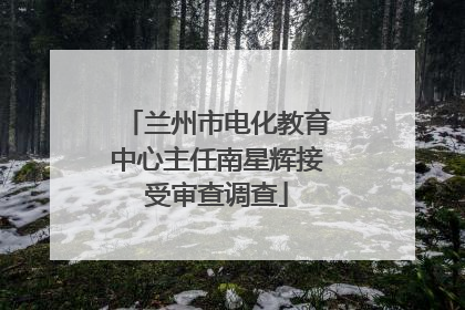 兰州市电化教育中心主任南星辉接受审查调查