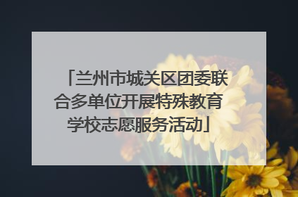 兰州市城关区团委联合多单位开展特殊教育学校志愿服务活动