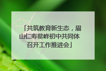 共筑教育新生态，眉山仁寿鳌峰初中共同体召开工作推进会