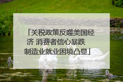 关税政策反噬美国经济 消费者信心暴跌 制造业就业困境凸显