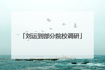 刘运到部分院校调研