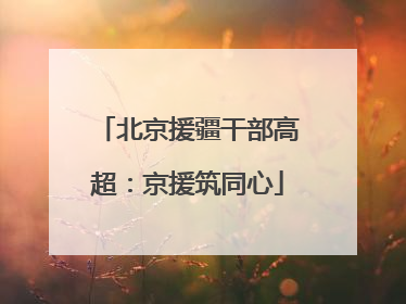 北京援疆干部高超：京援筑同心