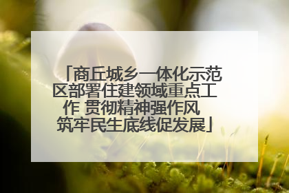 商丘城乡一体化示范区部署住建领域重点工作 贯彻精神强作风 筑牢民生底线促发展