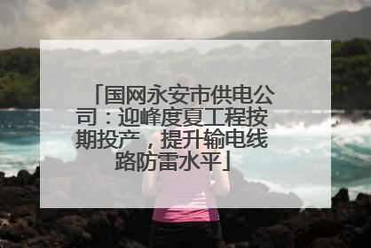 国网永安市供电公司：迎峰度夏工程按期投产，提升输电线路防雷水平