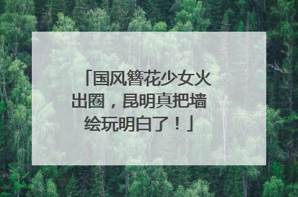 国风簪花少女火出圈，昆明真把墙绘玩明白了！