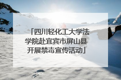 四川轻化工大学法学院赴宜宾市屏山县开展禁毒宣传活动