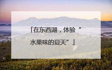 在东西湖，体验“水果味的夏天”