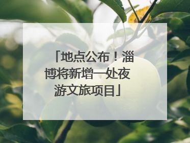地点公布！淄博将新增一处夜游文旅项目