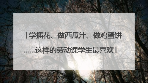 学插花、做西瓜汁、做鸡蛋饼……这样的劳动课学生最喜欢