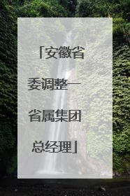 安徽省委调整一省属集团总经理