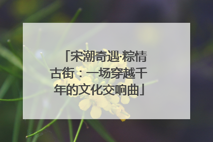 宋潮奇遇·粽情古街：一场穿越千年的文化交响曲