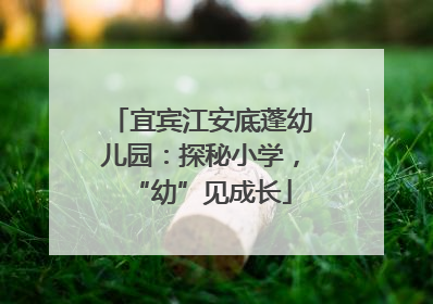 宜宾江安底蓬幼儿园：探秘小学，“幼”见成长
