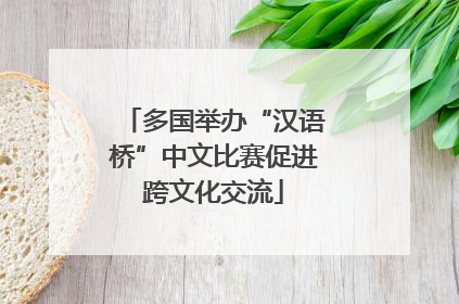 多国举办“汉语桥”中文比赛促进跨文化交流