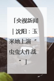 央视新闻｜沈阳：玉米地上演“虫虫大作战”