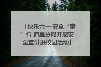 快乐六一 安全“童”行 道里分局开展安全宣讲进校园活动