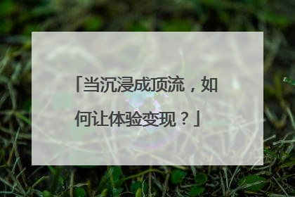 当沉浸成顶流，如何让体验变现？