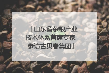 山东省杂粮产业技术体系首席专家参访古贝春集团