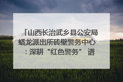 山西长治武乡县公安局蟠龙派出所砖壁警务中心：深耕“红色警务” 谱写“平安答卷”