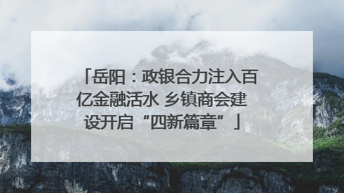 岳阳：政银合力注入百亿金融活水 乡镇商会建设开启“四新篇章”