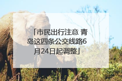 市民出行注意 青岛这四条公交线路6月24日起调整
