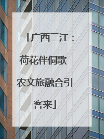 广西三江：荷花伴侗歌 农文旅融合引客来