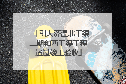 引大济湟北干渠二期和西干渠工程通过竣工验收