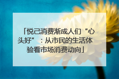 悦己消费渐成人们“心头好”：从市民的生活体验看市场消费动向