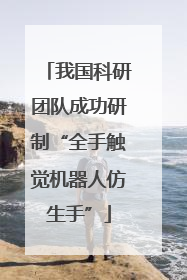 我国科研团队成功研制“全手触觉机器人仿生手”