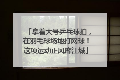 拿着大号乒乓球拍，在羽毛球场地打网球！这项运动正风靡江城