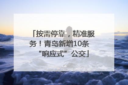 按需停靠，精准服务！青岛新增10条“响应式”公交