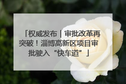 权威发布｜审批改革再突破！淄博高新区项目审批驶入“快车道”