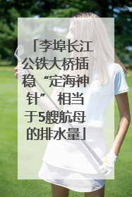 李埠长江公铁大桥插稳“定海神针” 相当于5艘航母的排水量