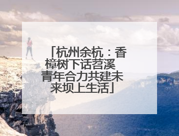 杭州余杭：香樟树下话苕溪 青年合力共建未来坝上生活