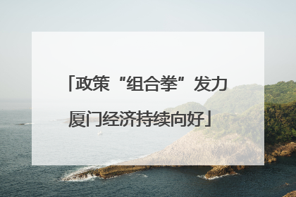 政策“组合拳”发力 厦门经济持续向好