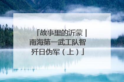 故事里的沂蒙｜南海第一武工队智歼日伪军（上）
