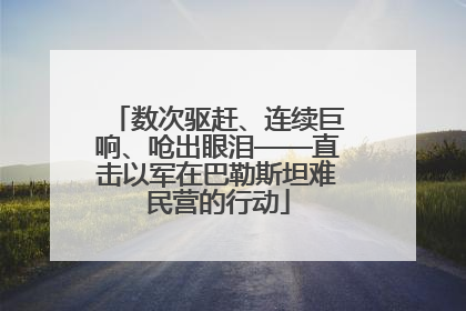 数次驱赶、连续巨响、呛出眼泪——直击以军在巴勒斯坦难民营的行动