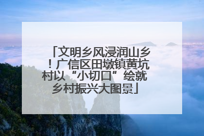 文明乡风浸润山乡！广信区田墩镇黄坑村以“小切口”绘就乡村振兴大图景