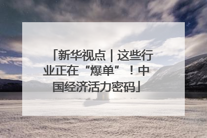新华视点｜这些行业正在“爆单”！中国经济活力密码